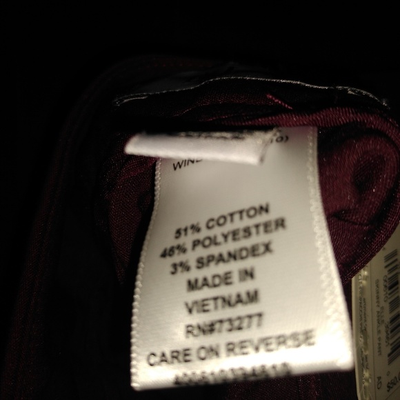 Maroon skinny pants by Elle - Picture 5 of 5